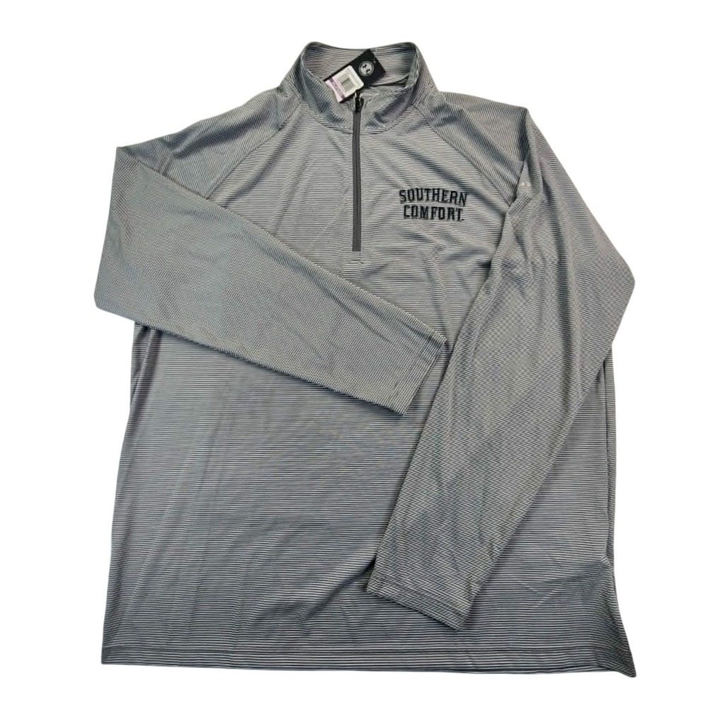 Under Armour Southern Comfort HeatGear Gray Striped Mens 2XL Pullover 1/4 Zip UA